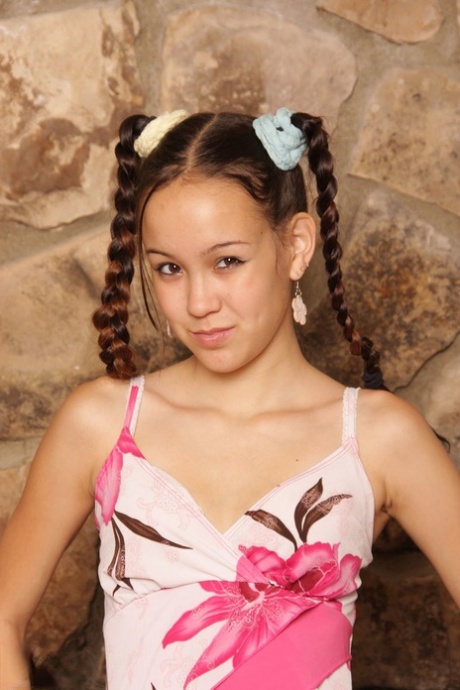 Tiny Asian girl Amai Liv showcases her tight pussy after a striptease