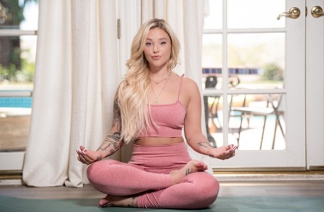 Three big bottomed females do yoga in their workout clothes