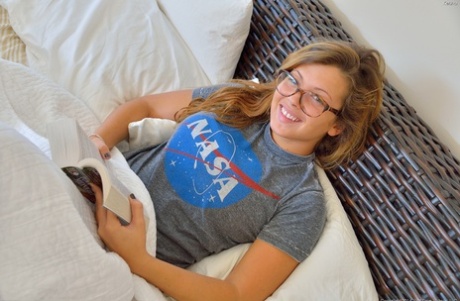 Gorgeous chubby teenager unveils her perfectly round natural tits