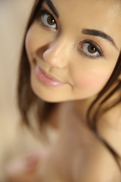 Adorable teen Li Moon shows off her beautiful body in totally nude solo poses
