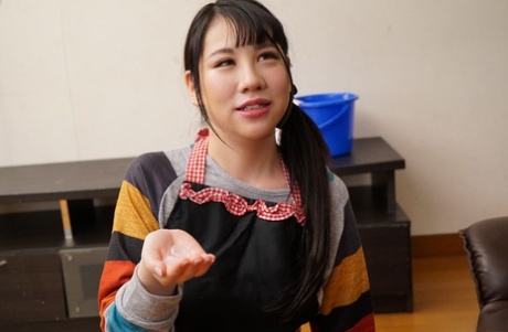 Japanese cleaning lady with a big ass Riri Shiraki gets fucked and creampied