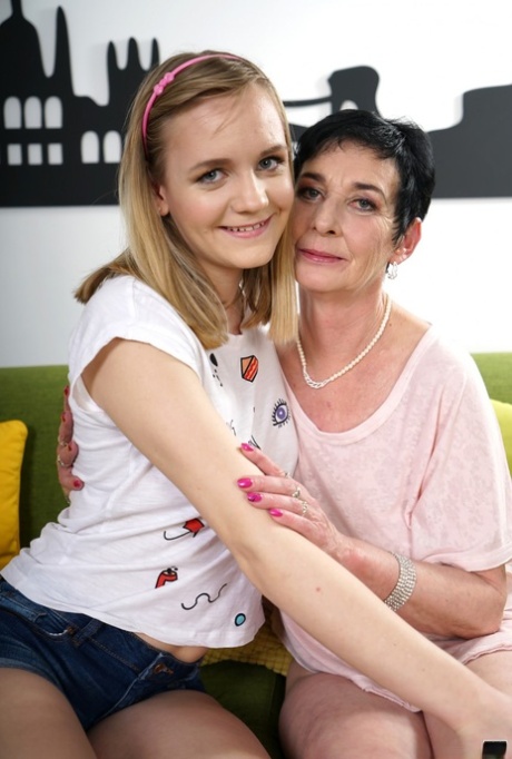Lucette Nice getting into some lesbian one on one action with granny