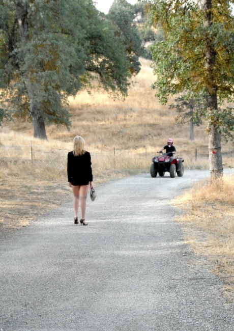 Submissive blonde babe Kelly Wells gets picked up and tormented by a stranger