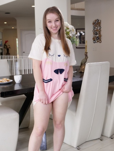 Adorable teen Cleo Clementine blows off her stepbro & gets her big ass jizzed