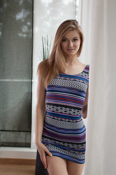 Adorable cutie Patritcy A displaying her hot holes on the floor