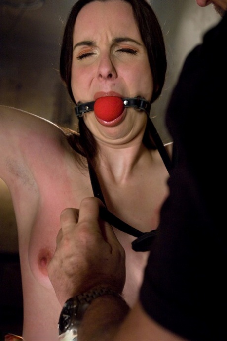 Cute teen Winter Sky gets stripped and whipped while tied up in a basement