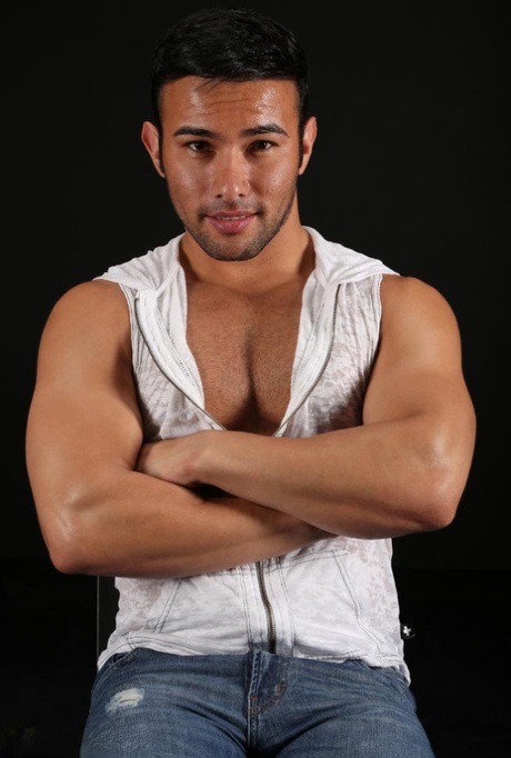 Gay Latino Dorian Ferro poses in his sexy undies and masturbates in a solo