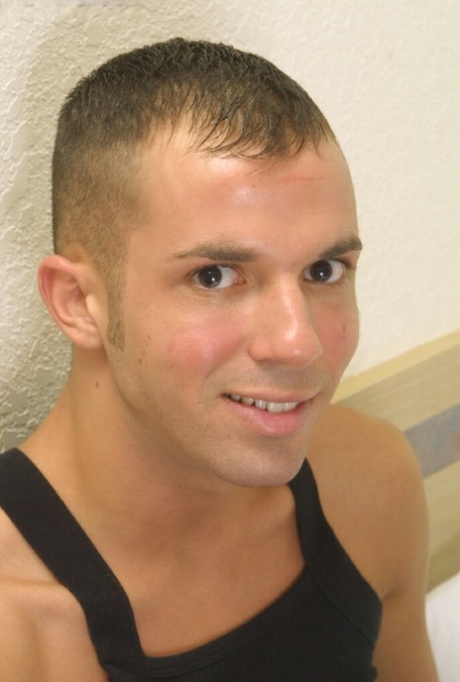 Gay Caucasian Joseph shows his suckable big balls while jerking off
