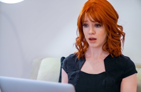 Gorgeous redhead Ariel Darling enjoys hardcore anal sex with her stepson
