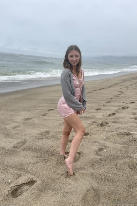 Adorable teen Macy Meadows flaunts her tasty pussy in solo action