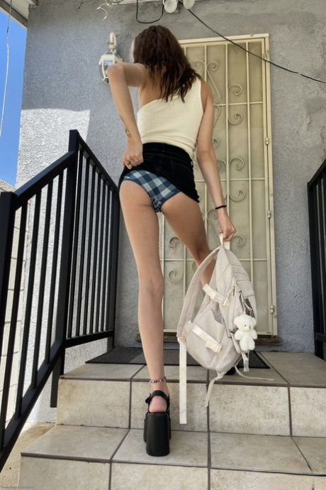 Sexy teen amateur Breezy Bri flaunts her pussy, asshole and titties